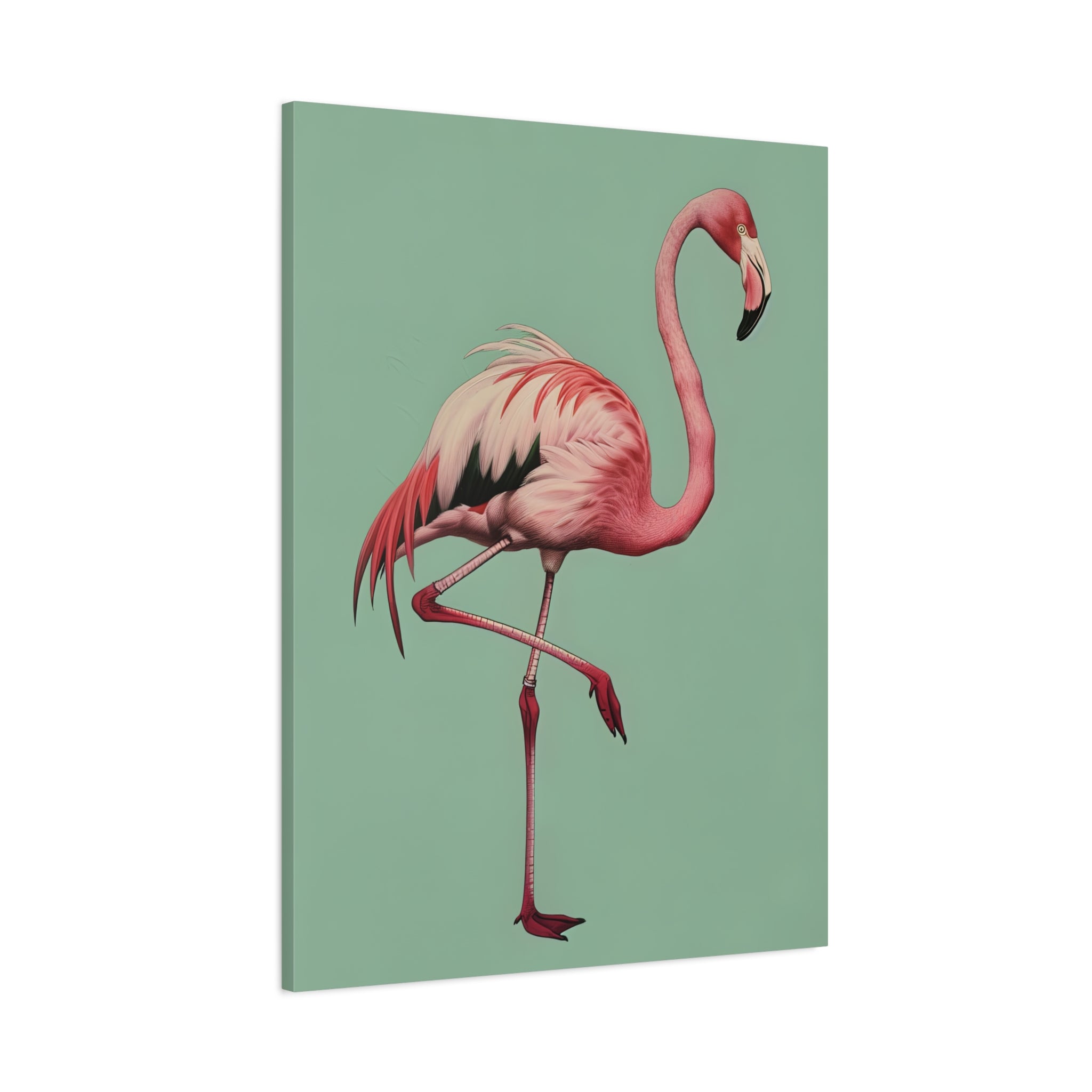 1.25" Matte Canvas - Pink Flamingo Tropical