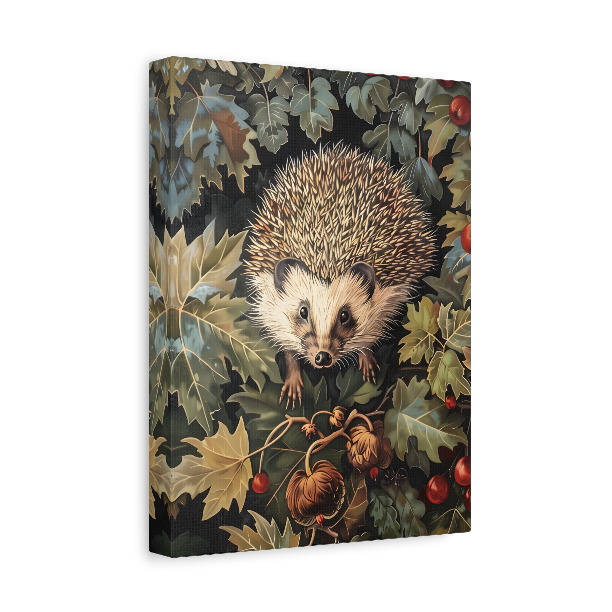 1.25" Matte Canvas - Woodland Hedgehog Hideaway