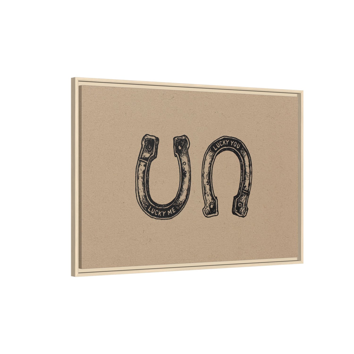 Framed Canvas - Lucky Me Lucky You Horseshoes
