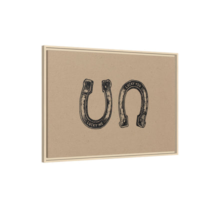 Framed Canvas - Lucky Me Lucky You Horseshoes