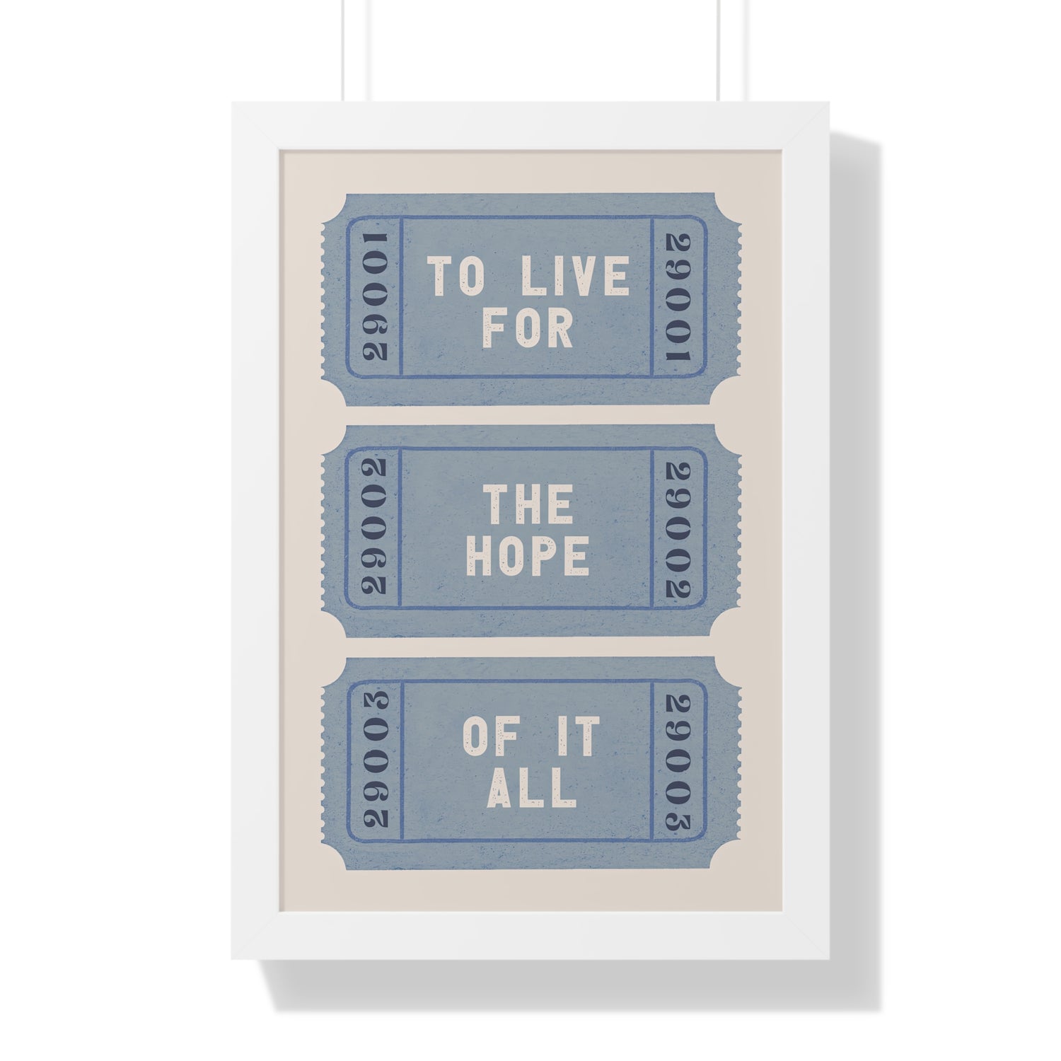 Framed Paper Print - The Hope Ticket Trilogy