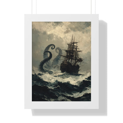 Framed Paper Print - Into the Kraken’s Wake