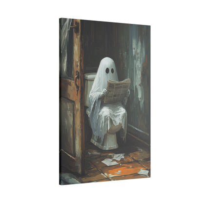 .75&quot; Matte Canvas - Ghostly Bathroom Break