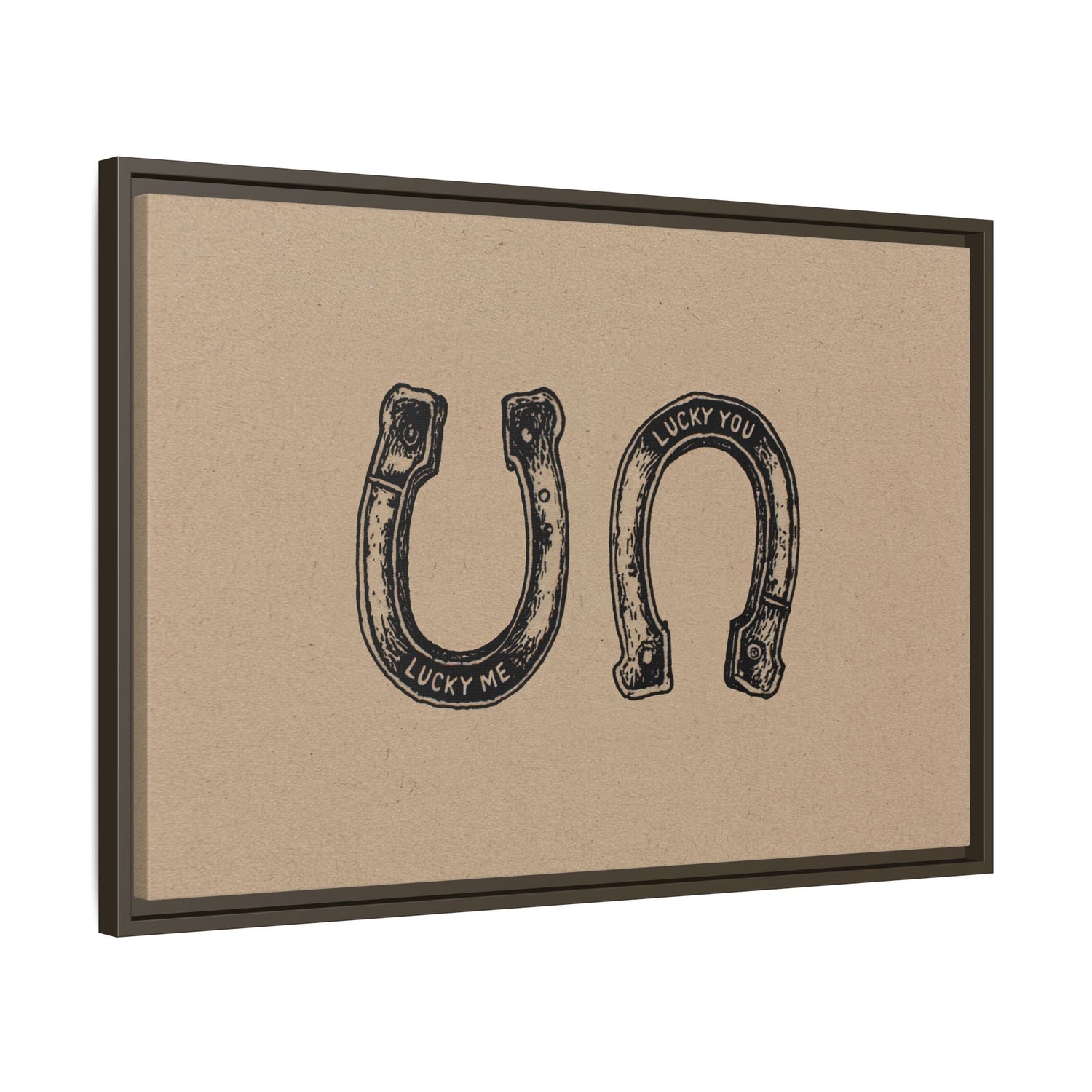 Framed Canvas - Lucky Me Lucky You Horseshoes