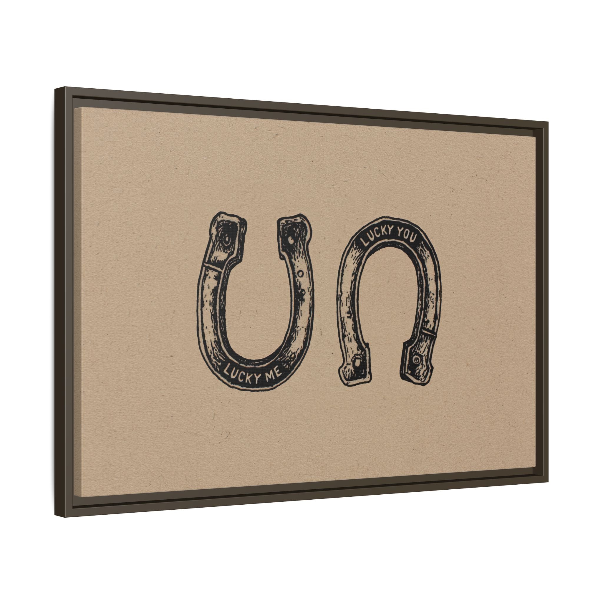 Framed Canvas - Lucky Me Lucky You Horseshoes