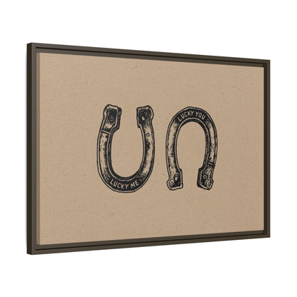 Framed Canvas - Lucky Me Lucky You Horseshoes
