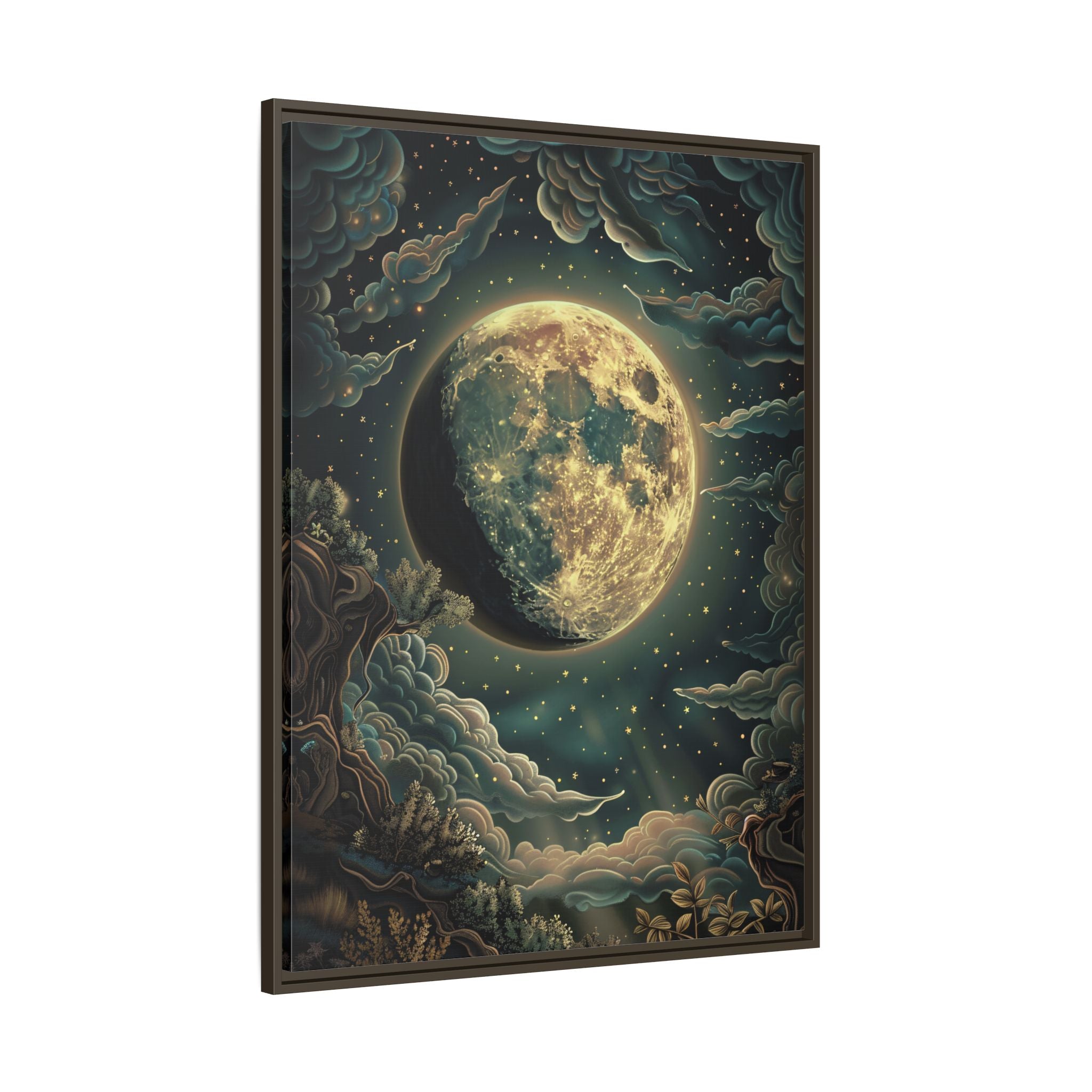 Framed Canvas - Waxing Gibbous Dreamscape