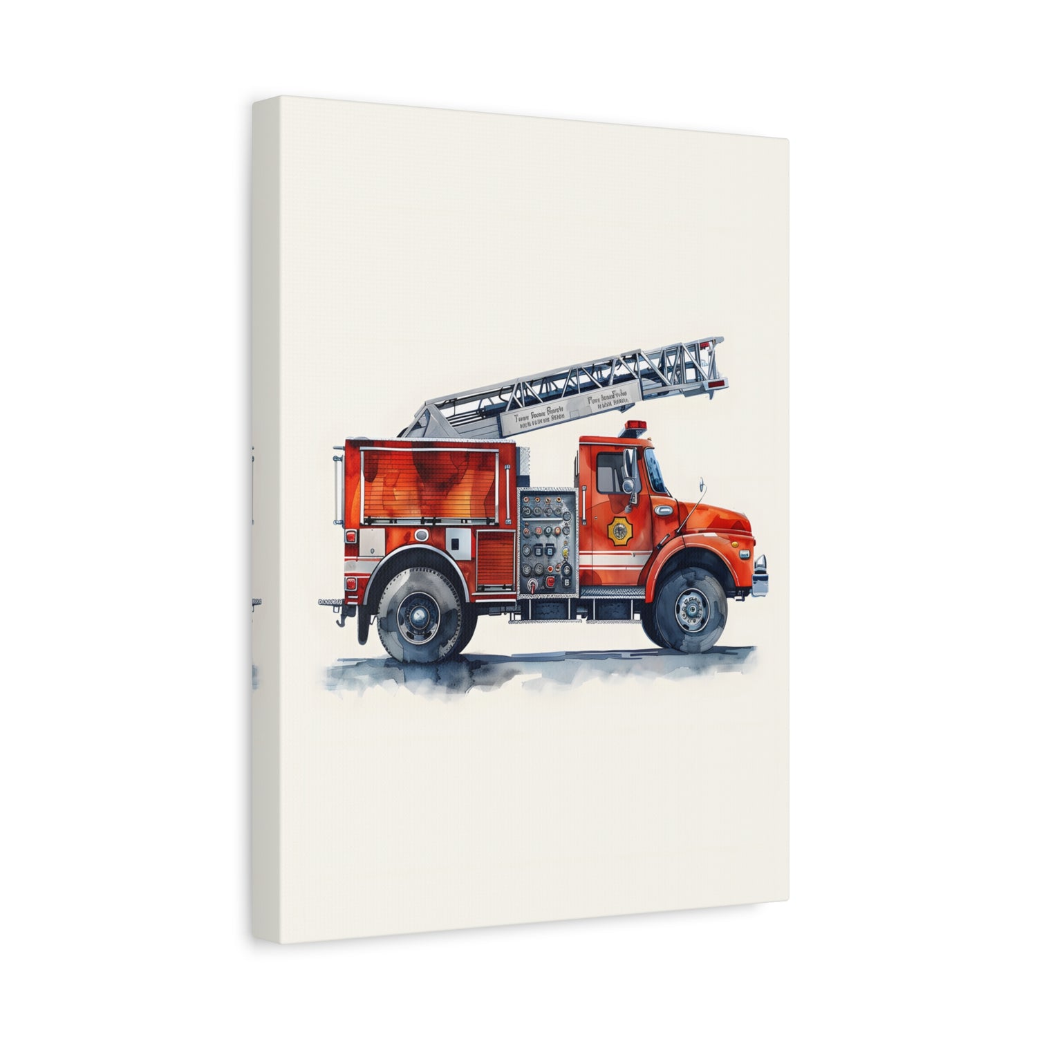 1.25" Matte Canvas - Ladder Firetruck Nursery