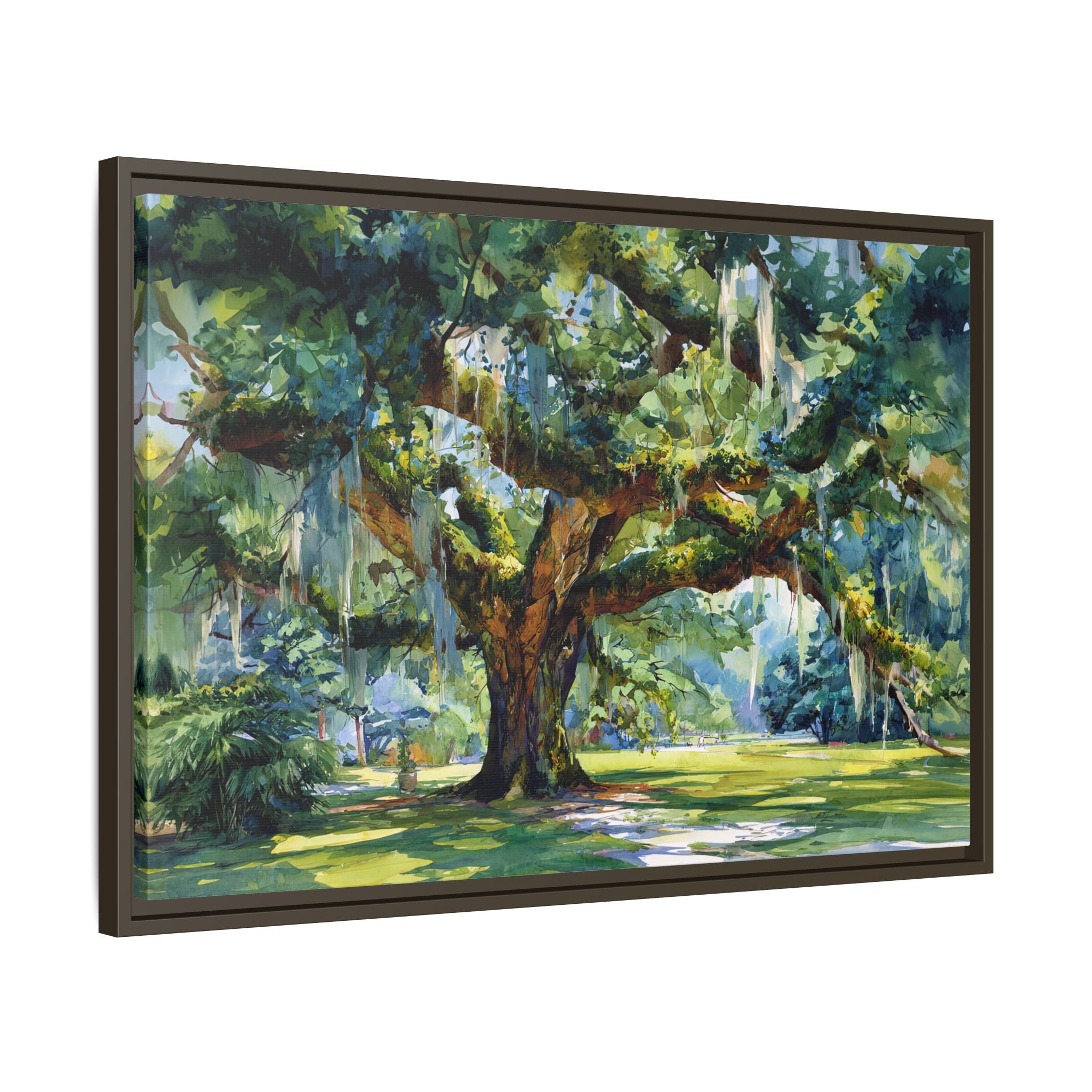 Framed Canvas - Whispering Southern Live Oak