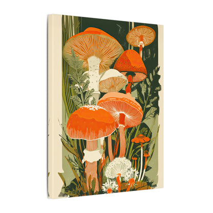 .75" Matte Canvas - Groovy Woodland Mushrooms
