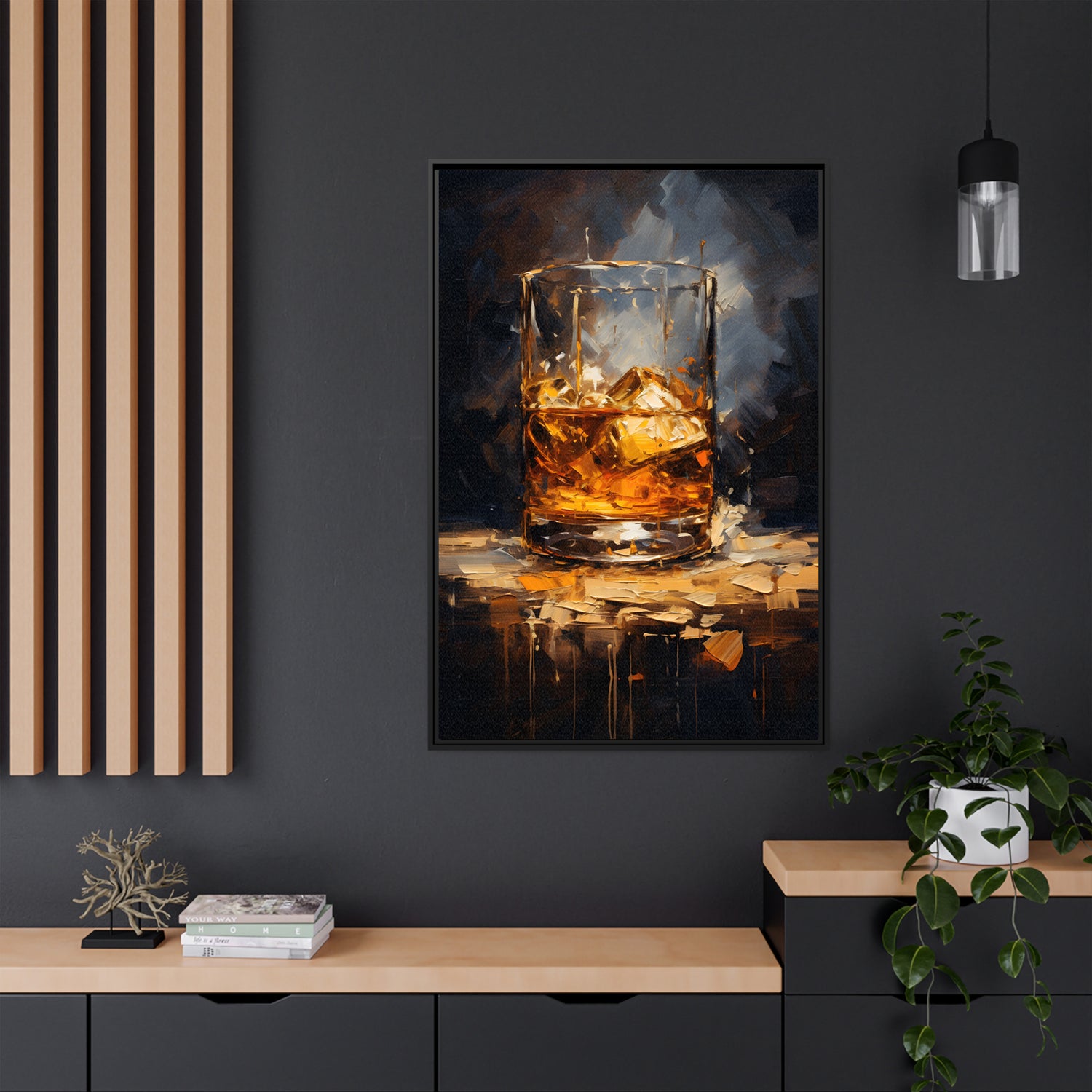 Framed Canvas - Liquid Gold Illuminated