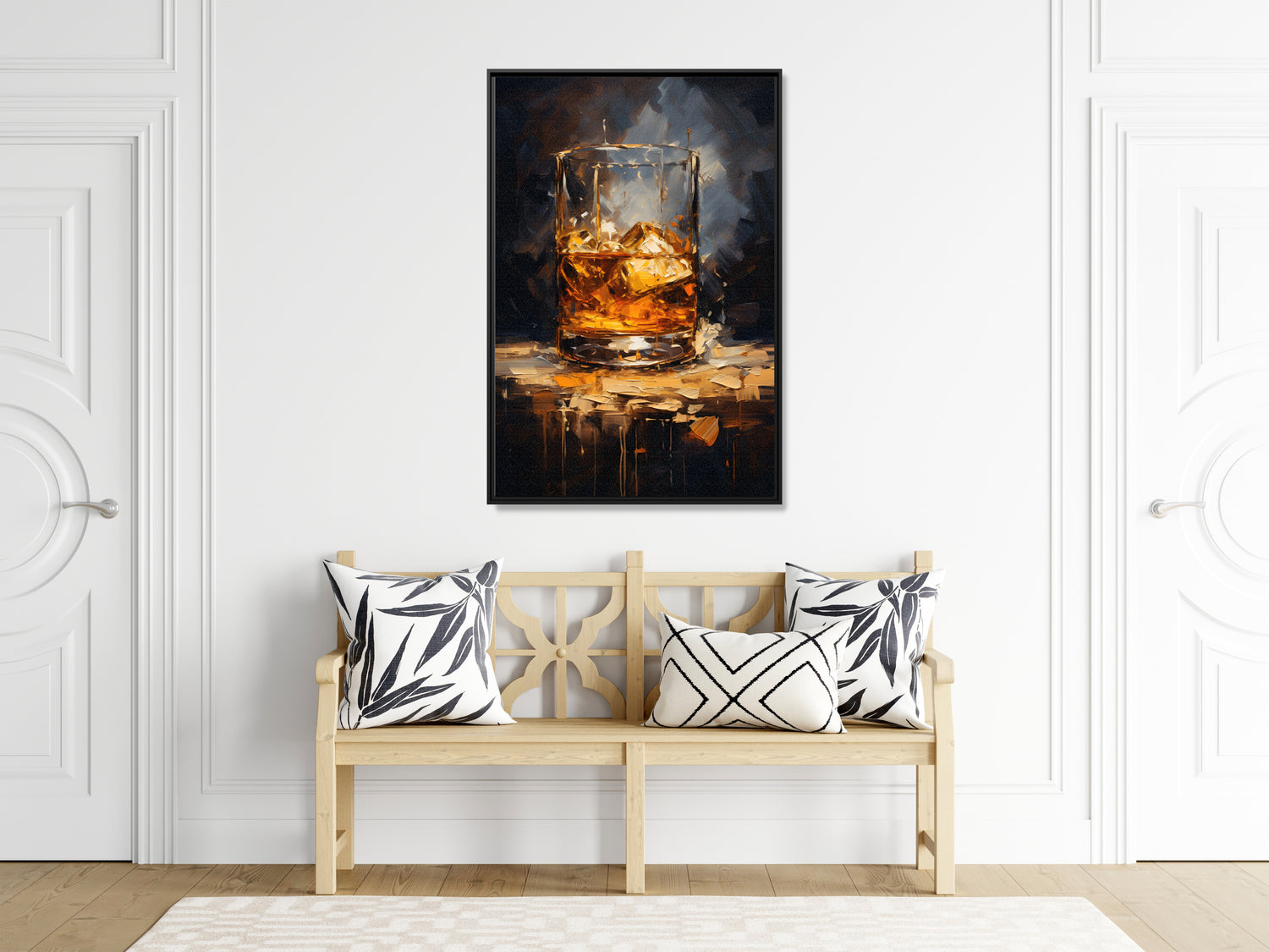Framed Canvas - Liquid Gold Illuminated