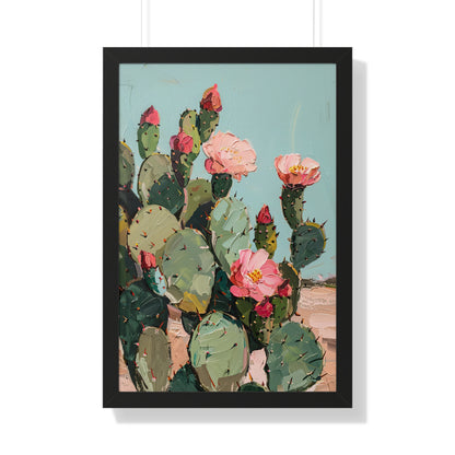 Framed Paper Print - Arizona Blooming Cactus Color