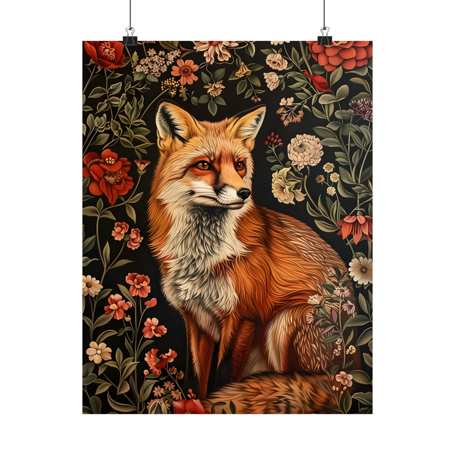 Fox Amongst Floral Whimsy