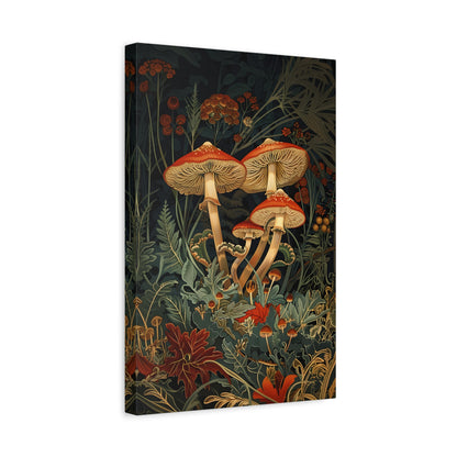 1.25" Matte Canvas - Elegant Mushroom Reverie