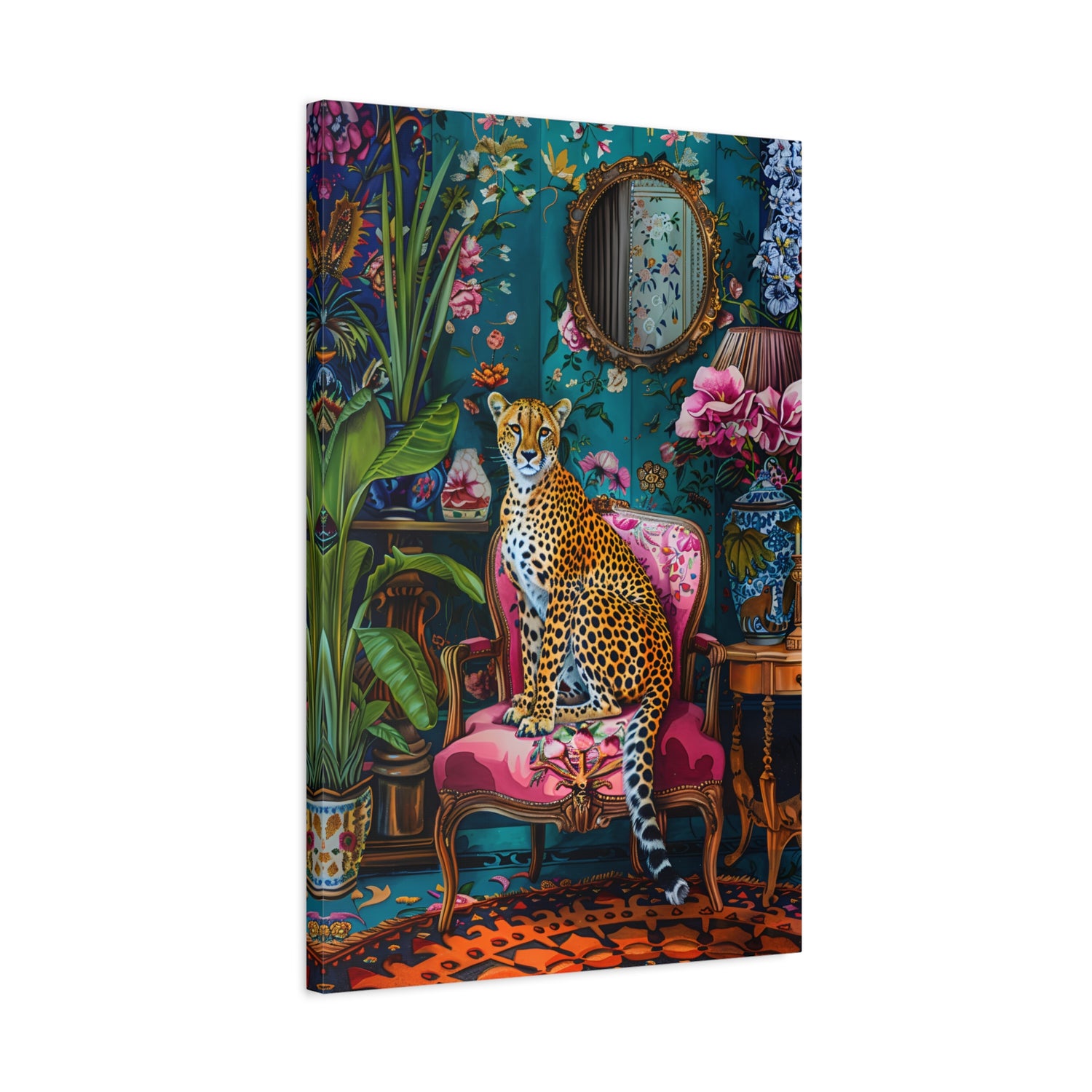 1.25" Matte Canvas - Regal Cheetah Reverie