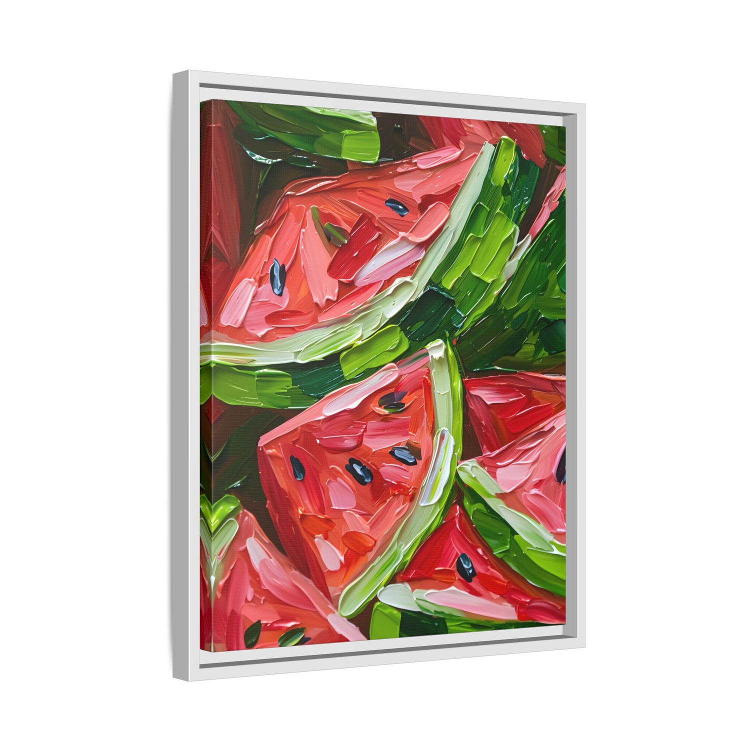 Framed Canvas - Juicy Watermelon Slices