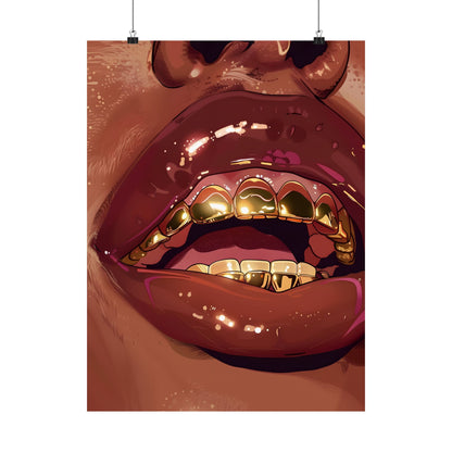 Gold Grills Glam Closeup