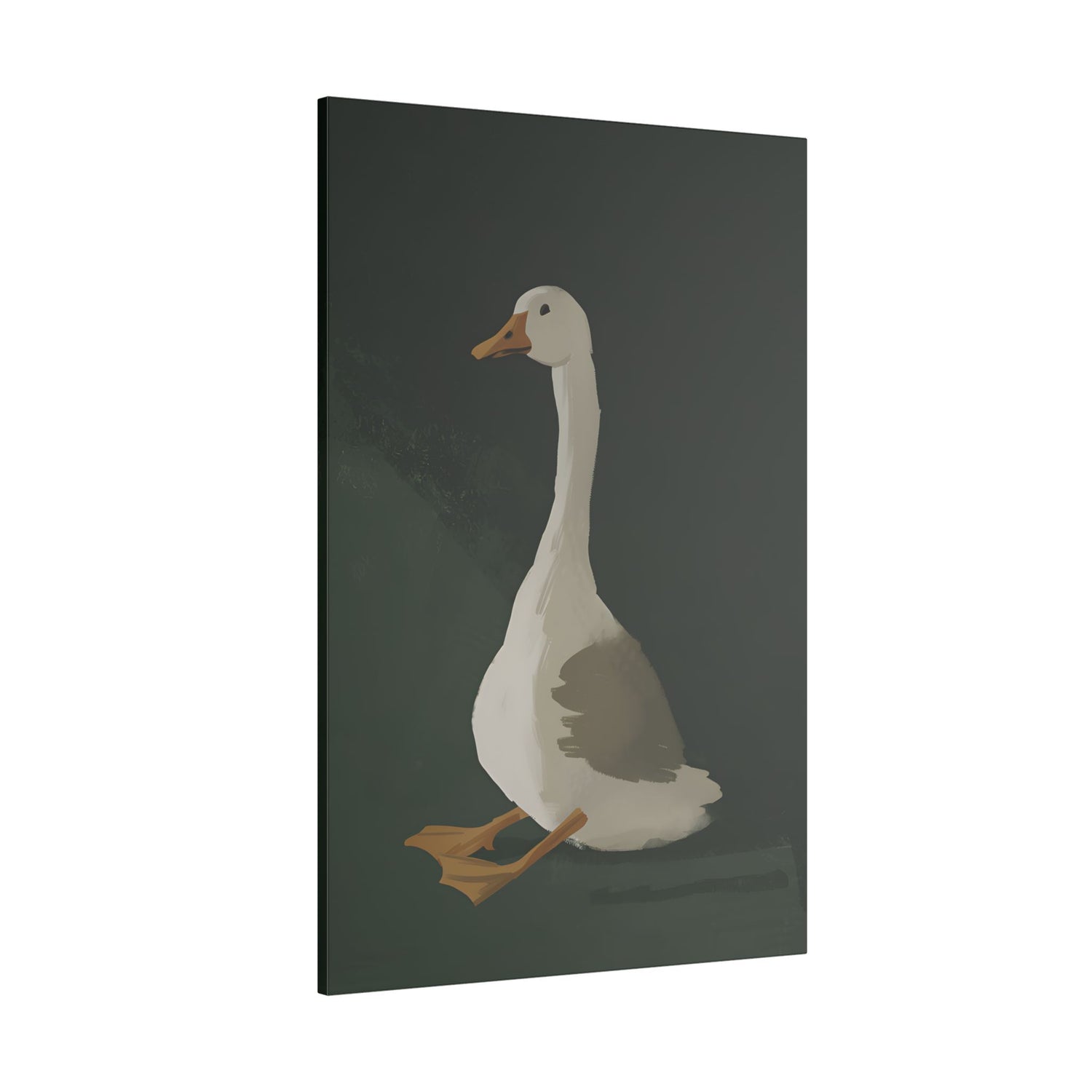 .75" Matte Canvas - Sitting Goose in Spotlight