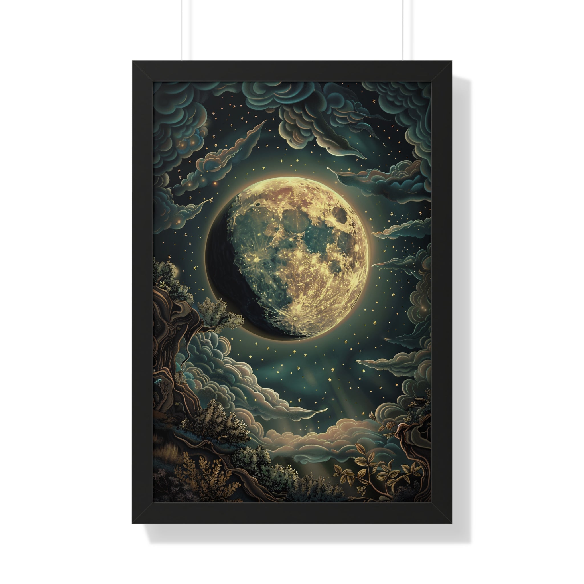 Framed Paper Print - Waxing Gibbous Dreamscape