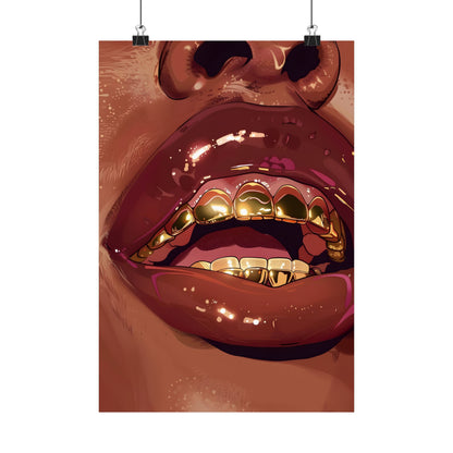 Gold Grills Glam Closeup