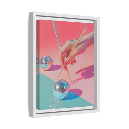 Framed Canvas - Disco Chopsticks Delight