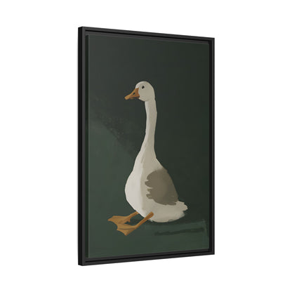 Framed Canvas - Sitting Goose in Spotlight