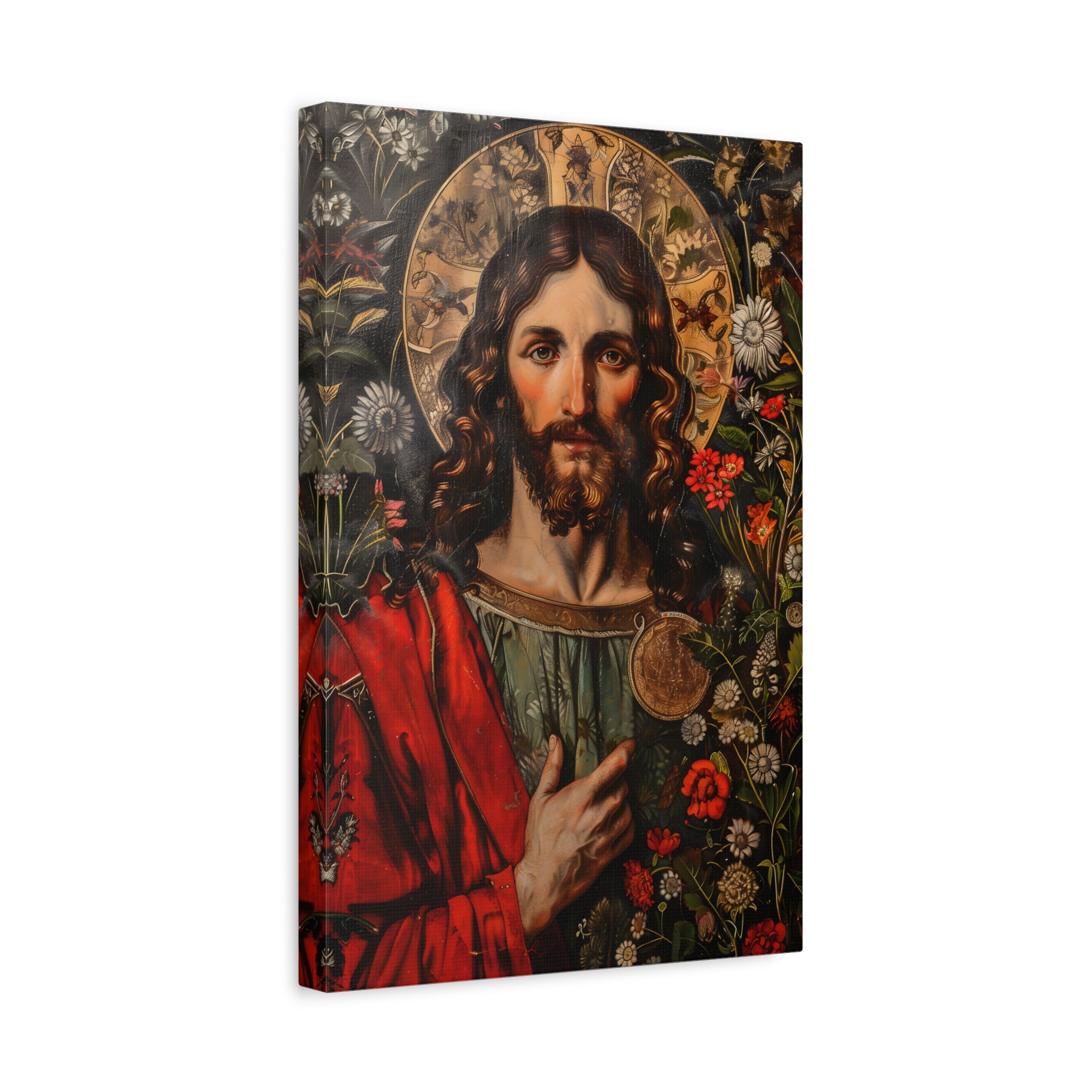 1.25" Matte Canvas - Sacred Floral Savior
