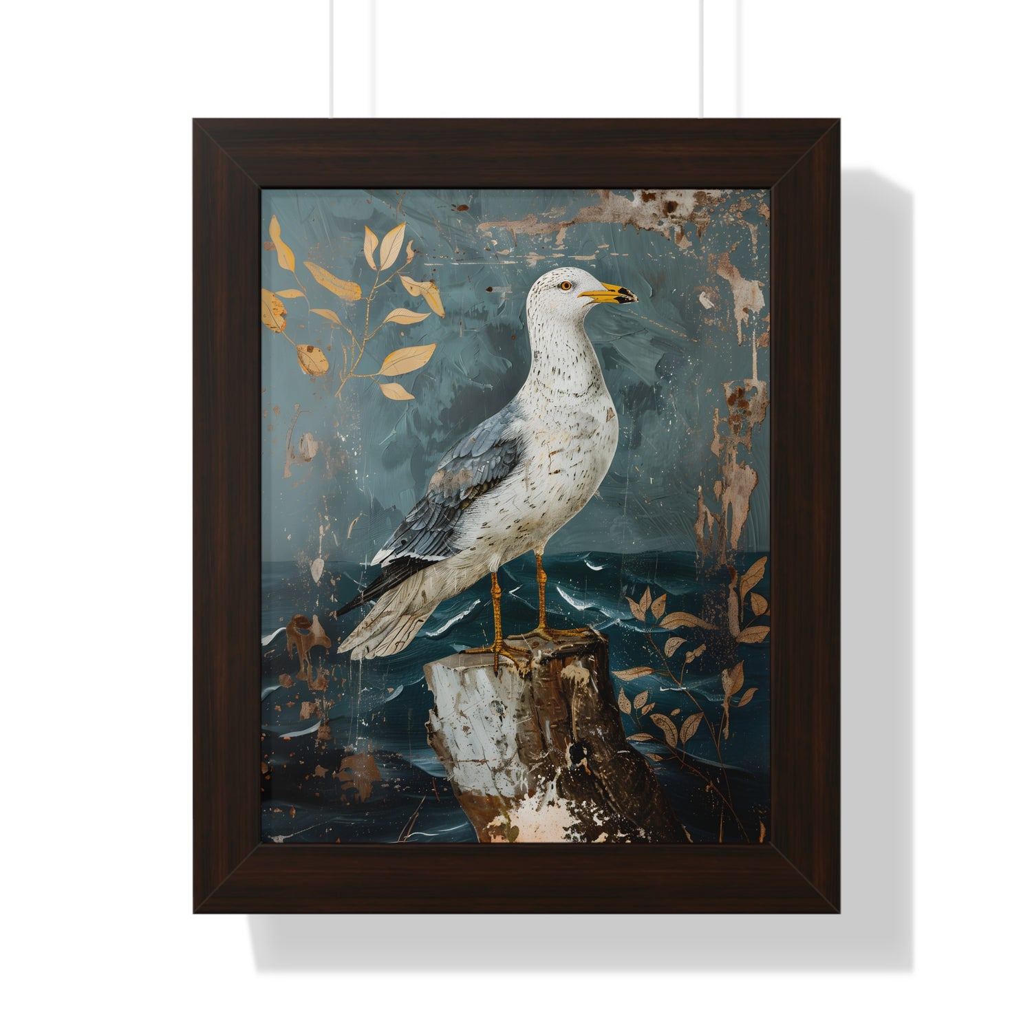 Framed Paper Print - Seagull’s Ocean Perch