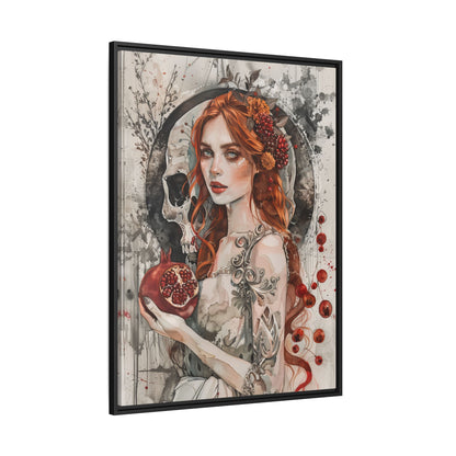 Framed Canvas - Persephone’s Pomegranate Curse