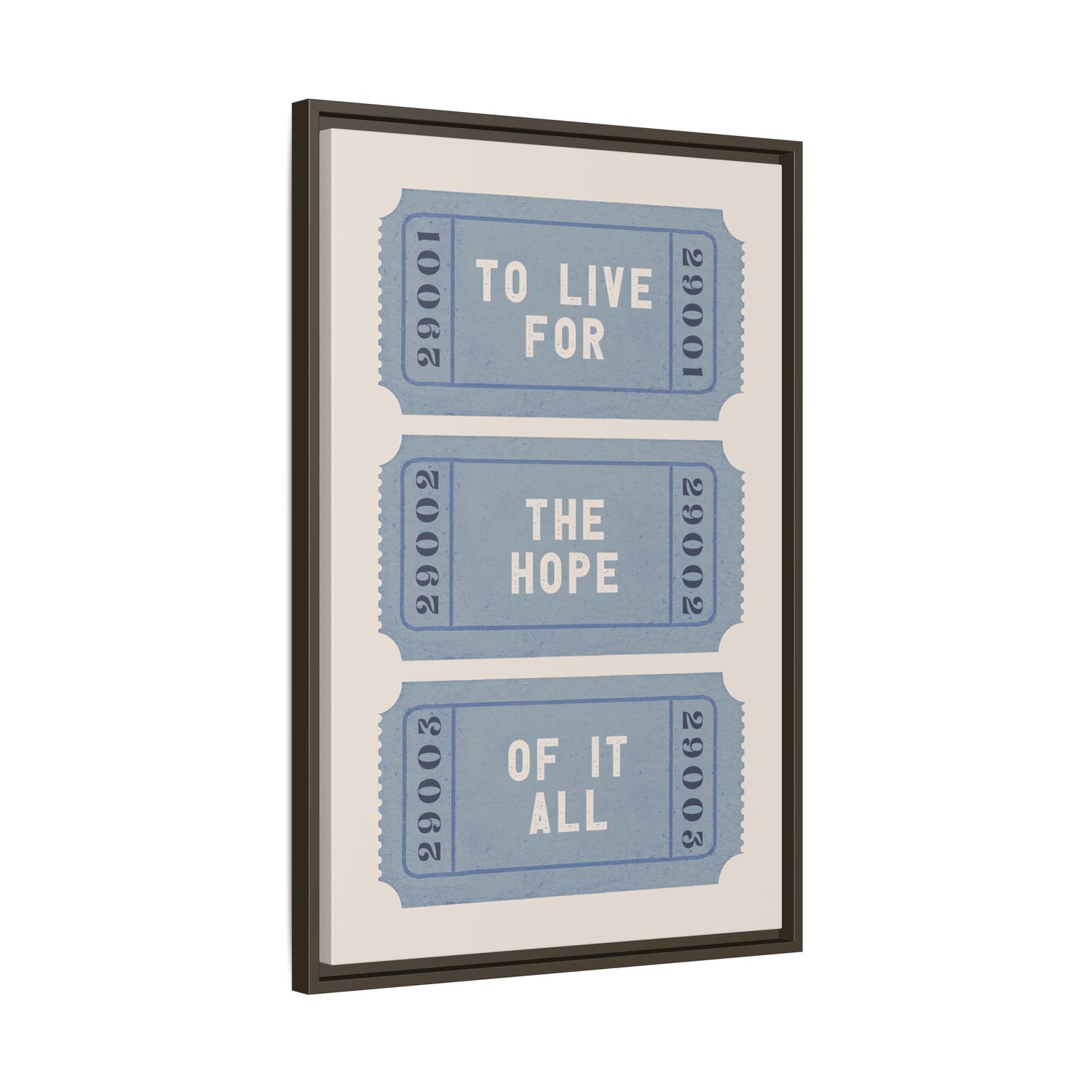 Framed Canvas - The Hope Ticket Trilogy