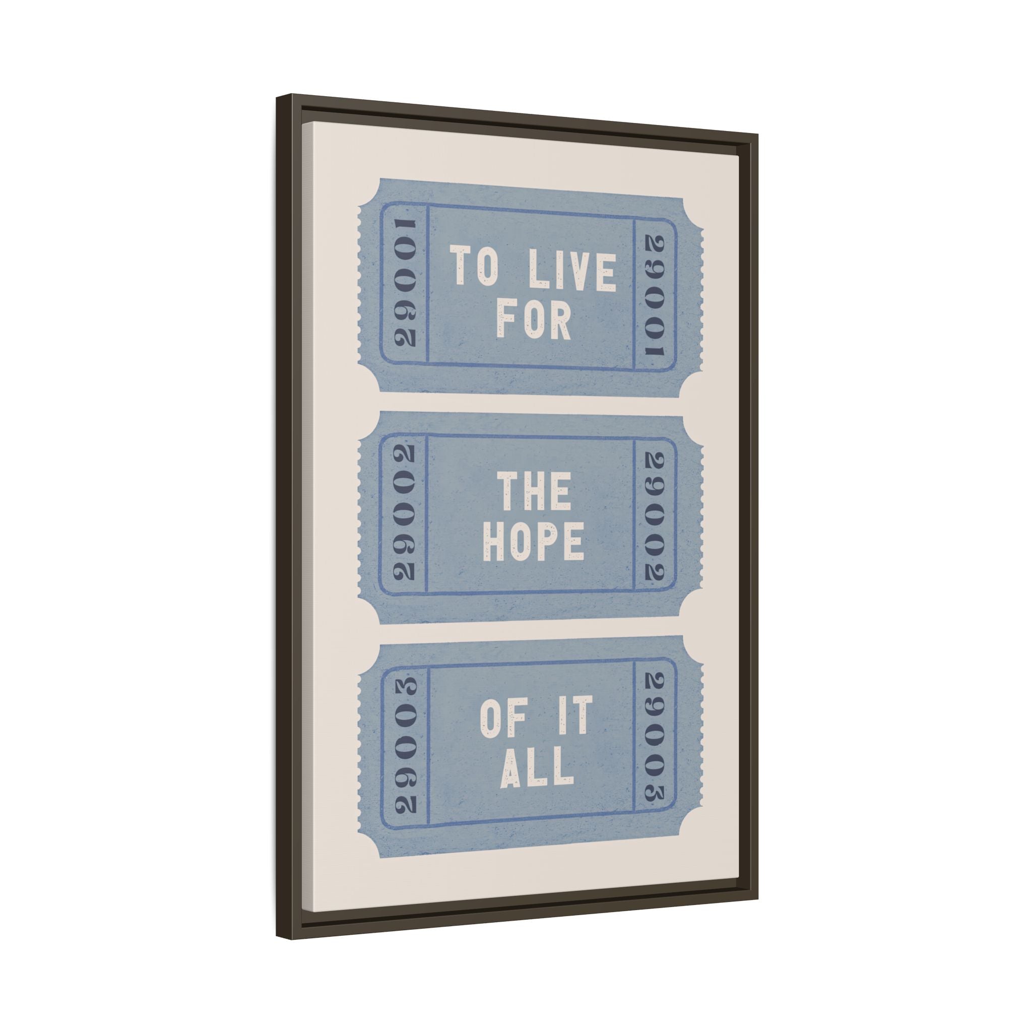 Framed Canvas - The Hope Ticket Trilogy