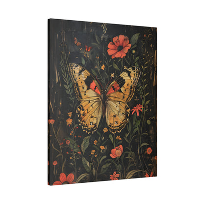 .75" Matte Canvas - Nocturnal Butterfly Garden