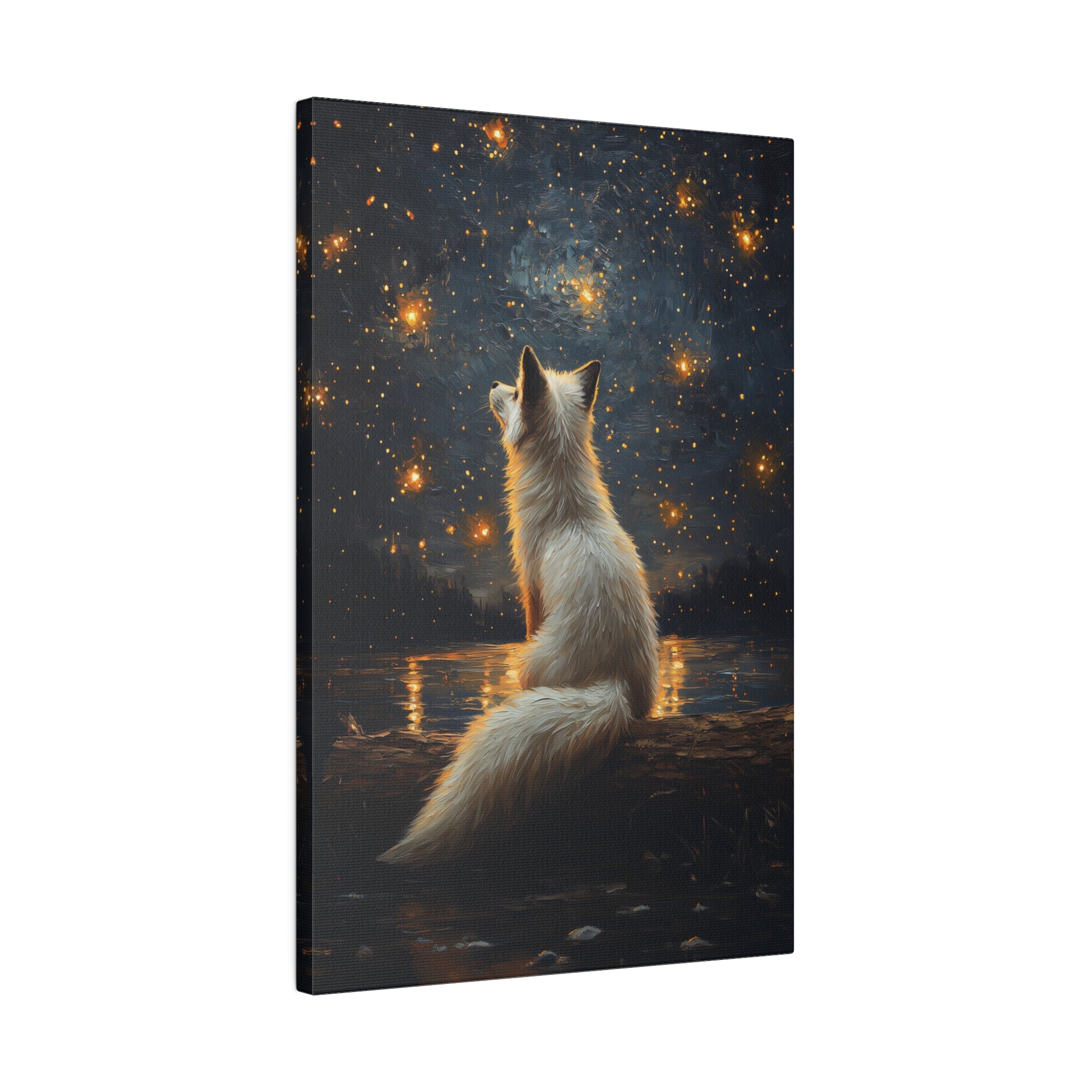 .75" Matte Canvas - Stargazing Fox Reverie