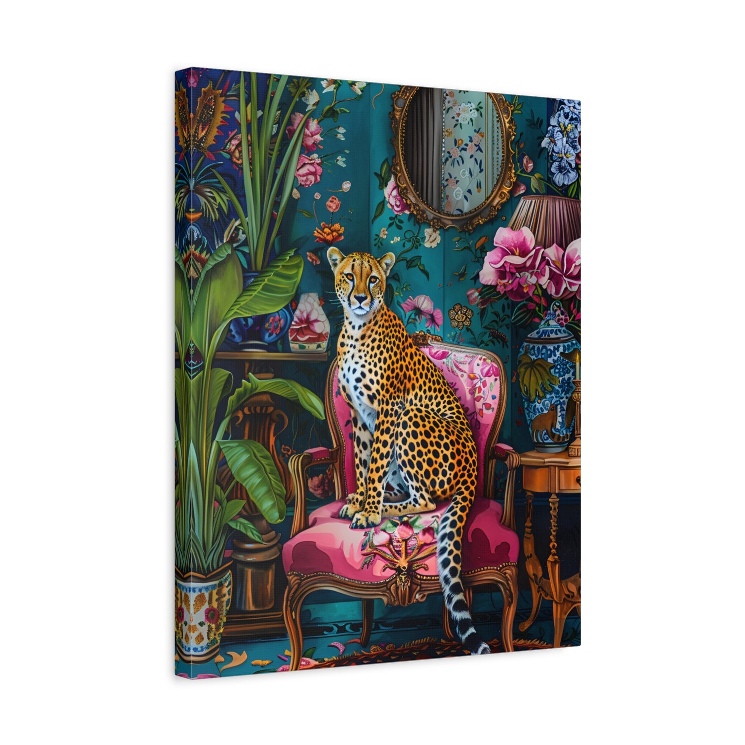 1.25" Matte Canvas - Regal Cheetah Reverie
