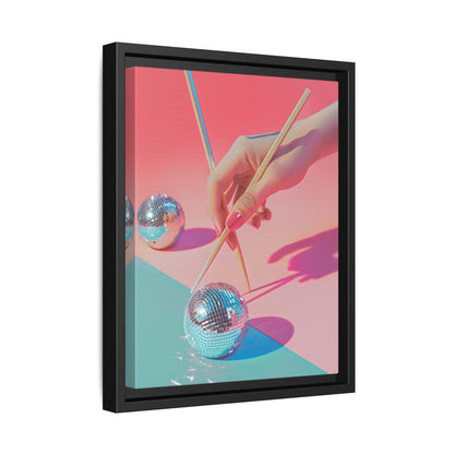 Framed Canvas - Disco Chopsticks Delight