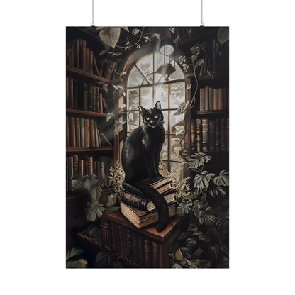 Book Hoarder Feline Gaze