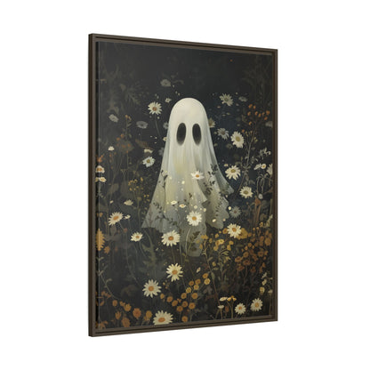 Framed Canvas - Daisy Meadow Ghost