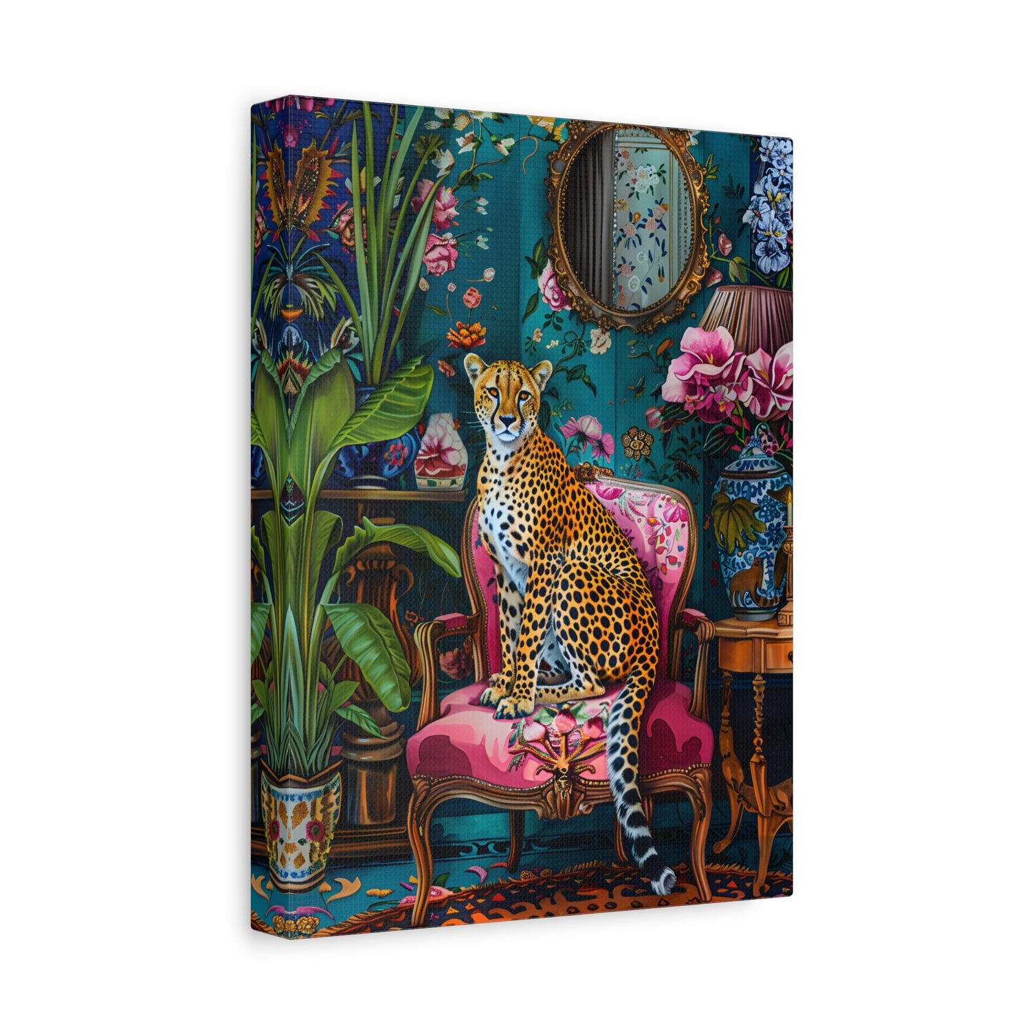 1.25" Matte Canvas - Regal Cheetah Reverie