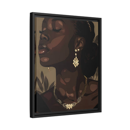 Framed Canvas - Golden Melanin Muse
