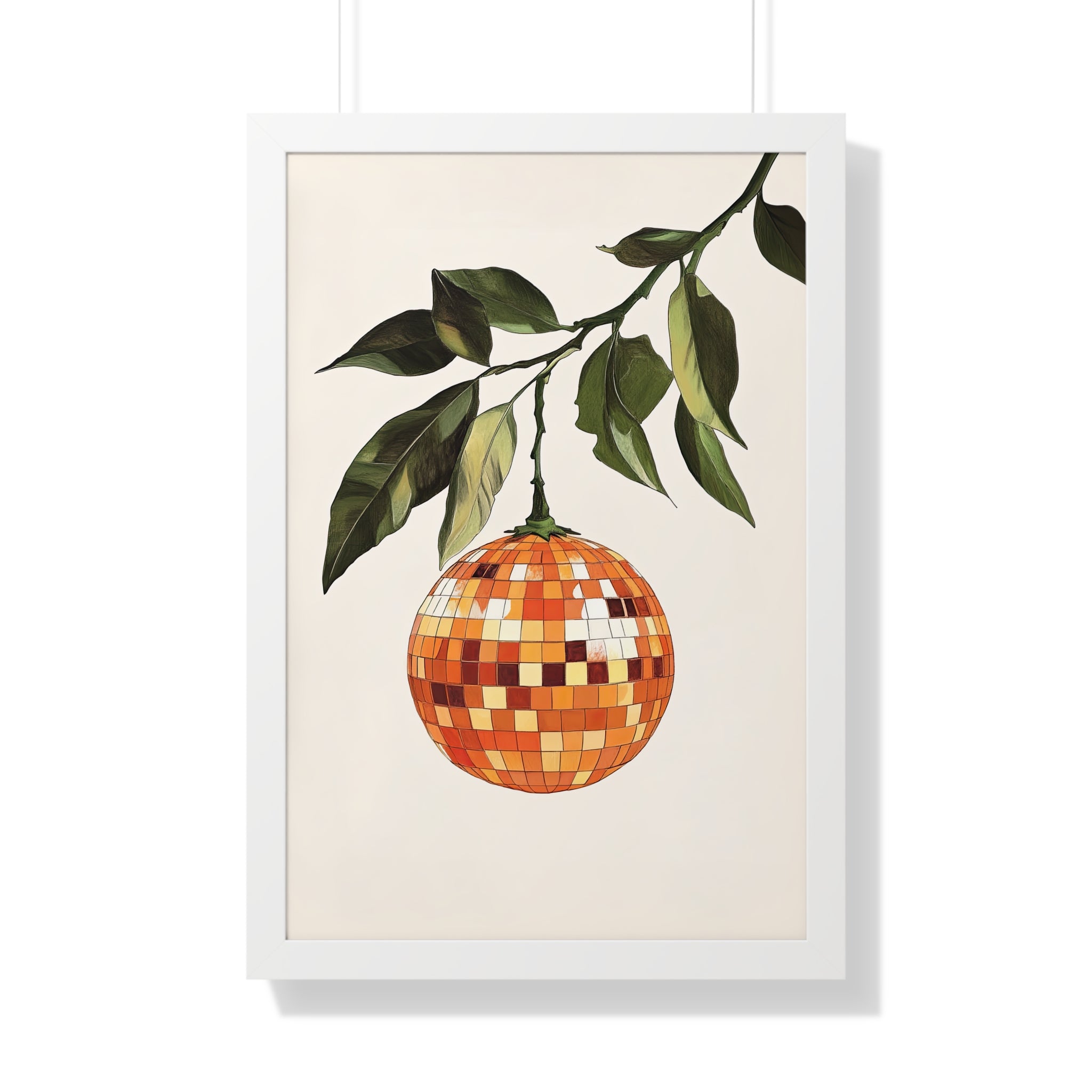 Framed Paper Print - Citrus Disco Glow Drop