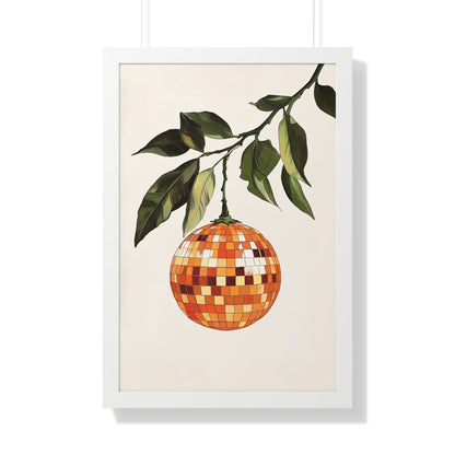 Framed Paper Print - Citrus Disco Glow Drop