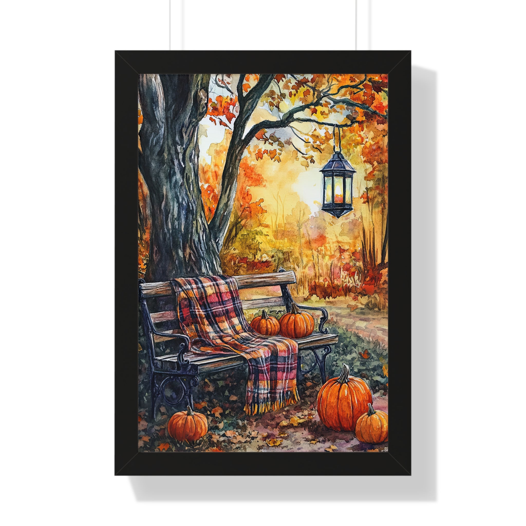 Framed Paper Print - Golden Pause in Fall