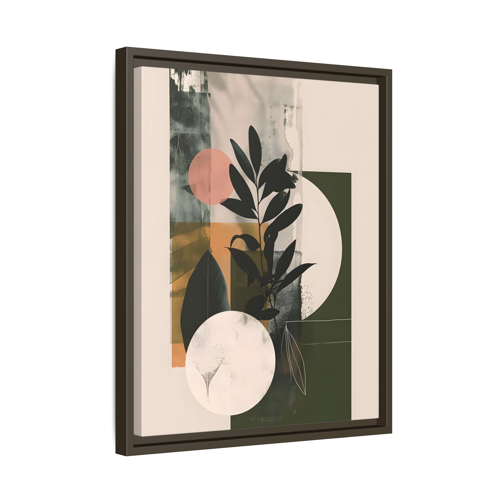 Framed Canvas - Earthy Geometric Botanicals