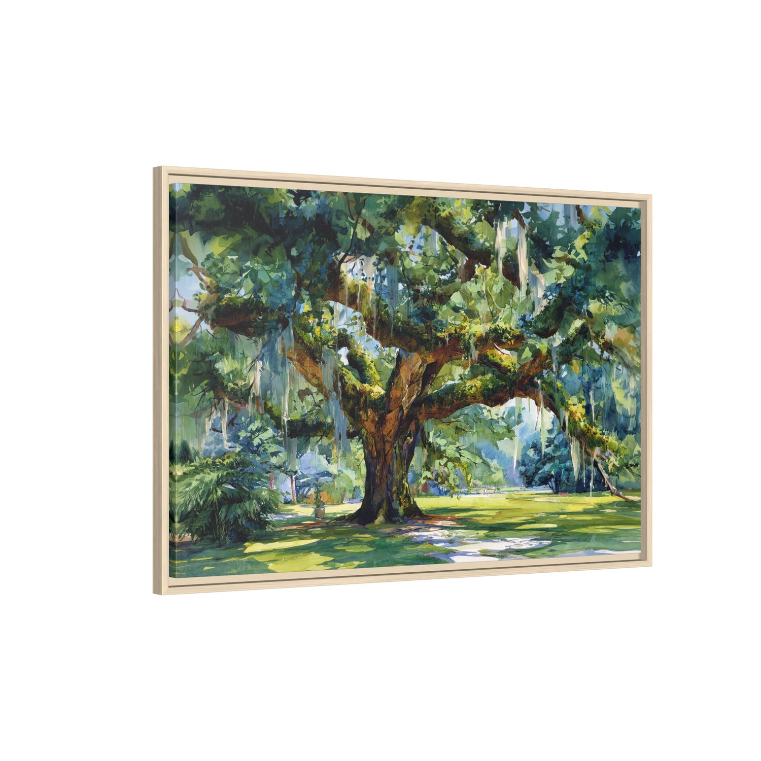 Framed Canvas - Whispering Southern Live Oak
