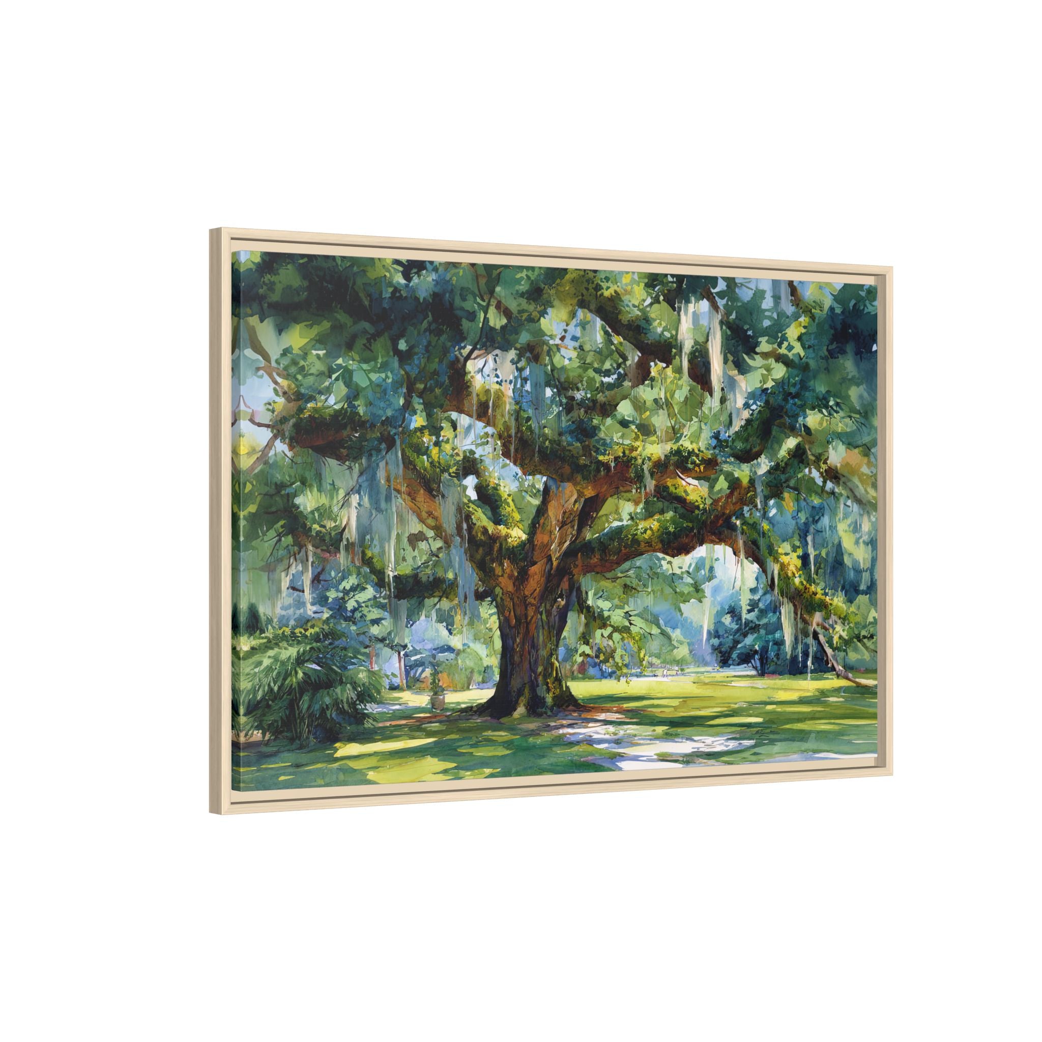 Framed Canvas - Whispering Southern Live Oak