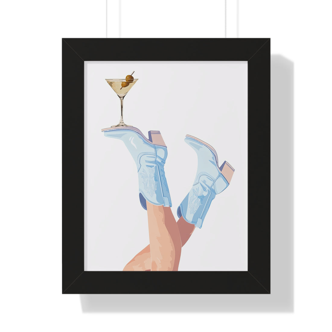 Framed Paper Print - Boots Up, Cheers Babe