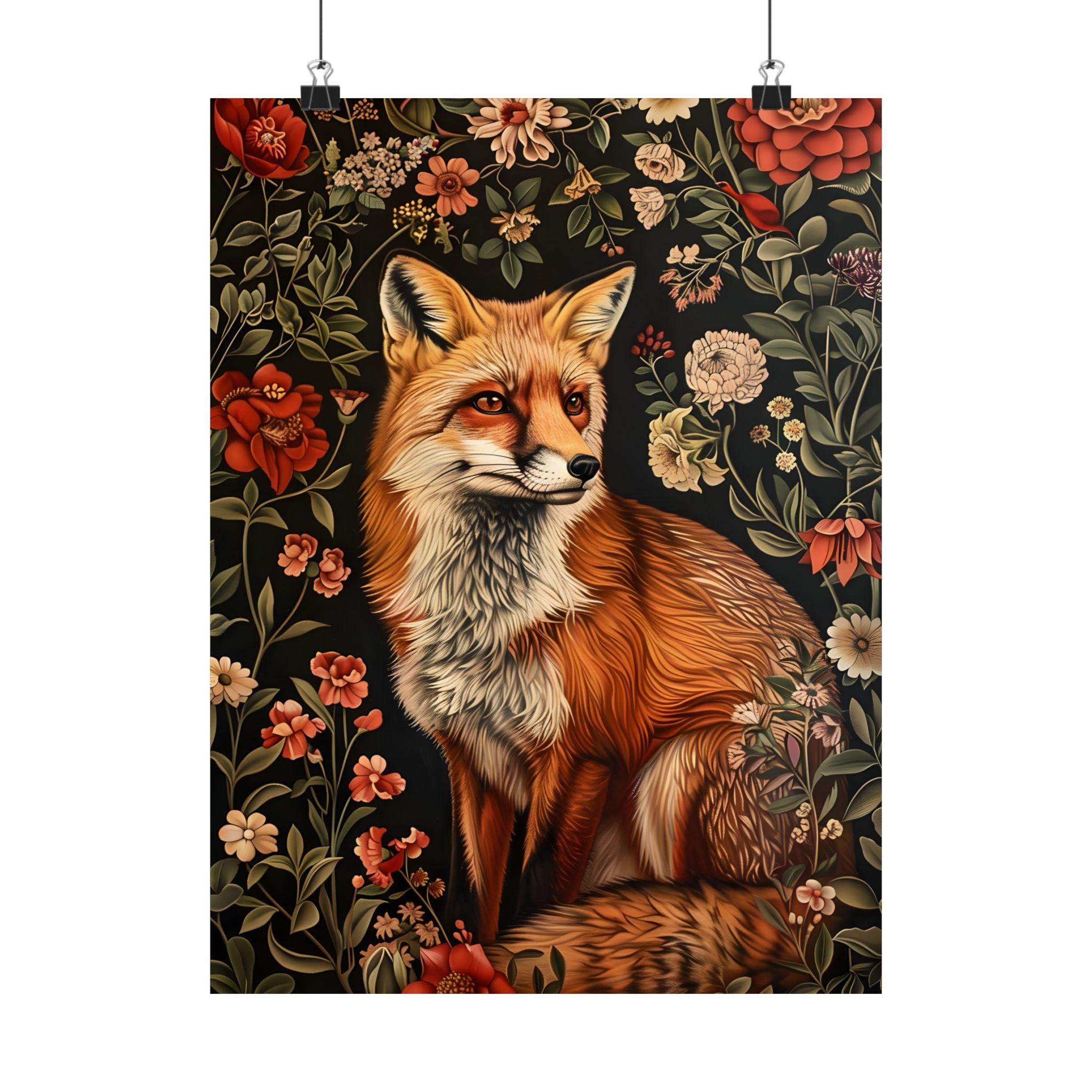 Fox Amongst Floral Whimsy