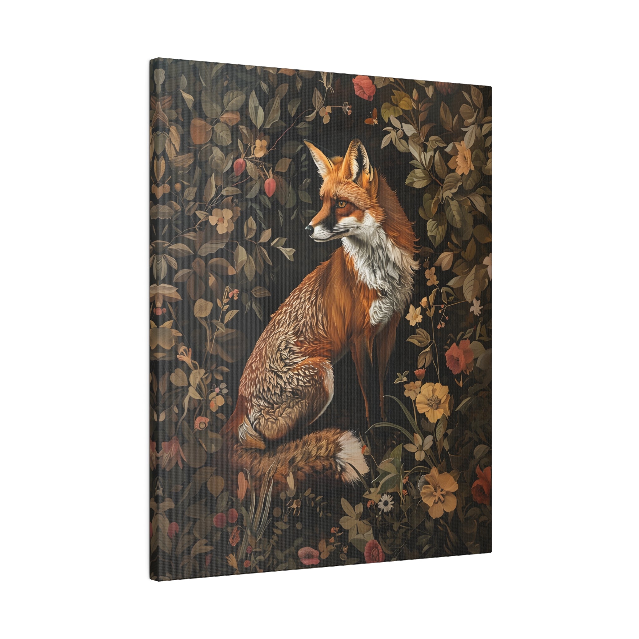 .75&quot; Matte Canvas - Foxy Floral Fauna Fusion