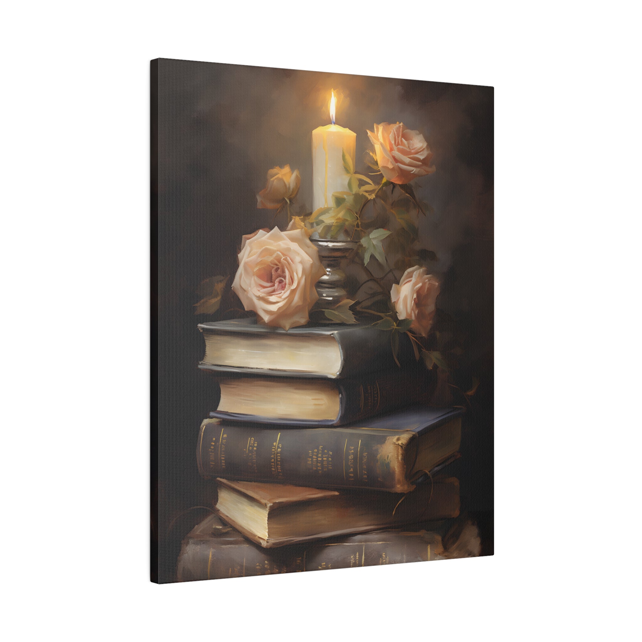 .75&quot; Matte Canvas - Literary Rose Glow